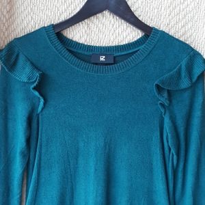 Emerald sweater dress